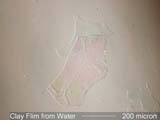 Clay Film from Water Under the Microscope