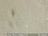 Clay Film from Coffee Pot Under the Microscope
