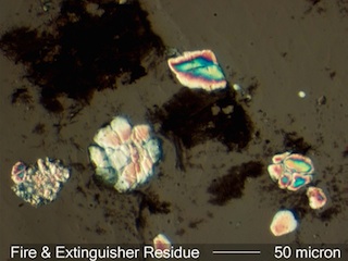 Fire Extinguisher Residue from a Kitchen Fire