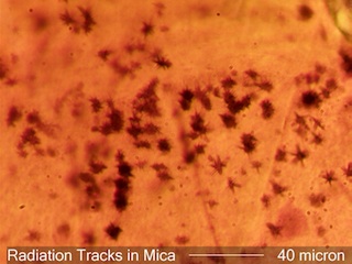 Mica with Radiation Tracks