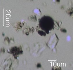 Paint Sphere Under the Microscope
