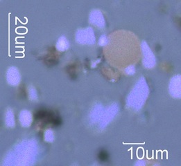 Paint Sphere Under the Microscope