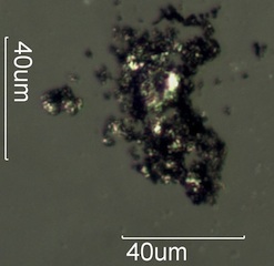 Pencil Lead Dust Under the Microscope