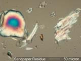 Quartz Sandpaper Residue