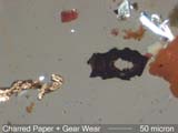 Charred Paper and Gear Wear